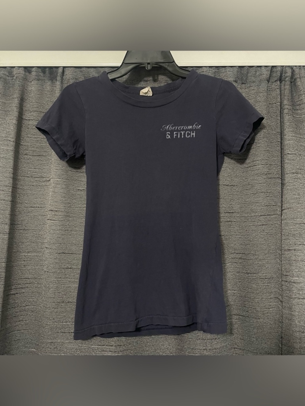 Rare Y2K Vintage Abercrombie And Fitch Navy Blue Baby Tee Size Women’s M